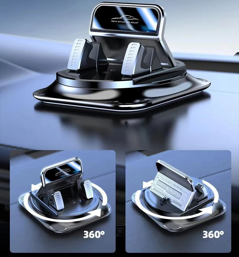 Soporte de Celular para Auto 360° - Montaje en Placa, Universal