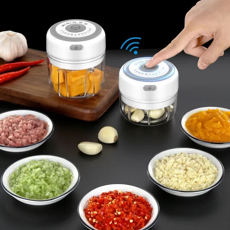 Picador Triturador de Vegetales Manual- Corta Ajo, Cebolla y Carne sin Esfuerzo