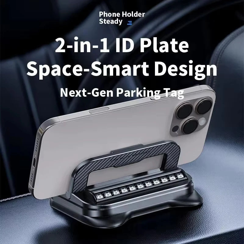 Soporte de Celular para Auto 360° - Montaje en Placa, Universal