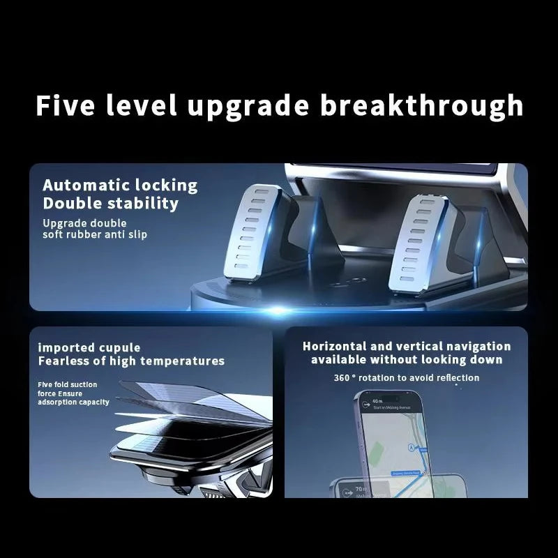 Soporte de Celular para Auto 360° - Montaje en Placa, Universal