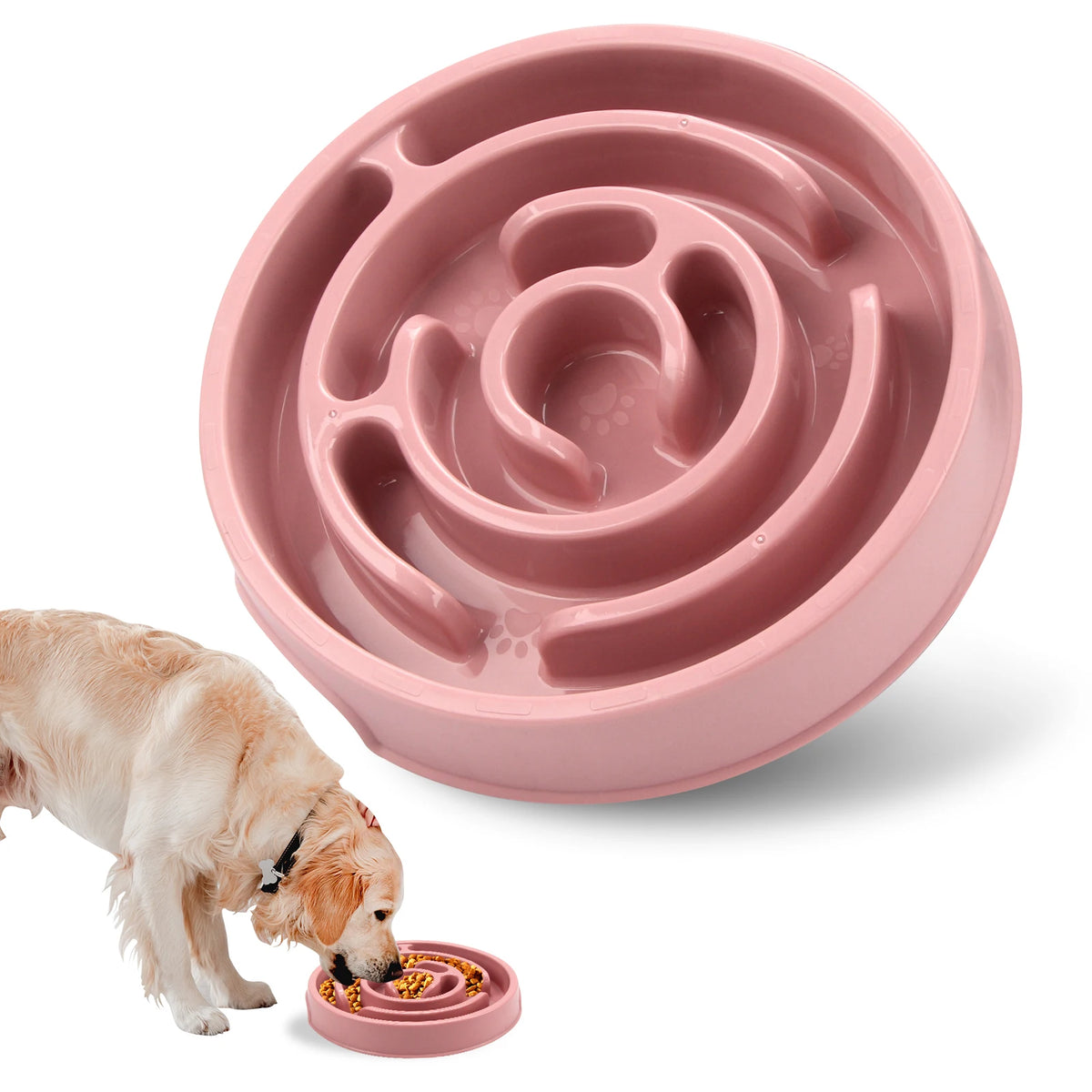 Comedero Lento para Perros Antiahogo-Plato Antideslizante para Comer Despacio-Perros  Pequeños, Medianos y Grandes.